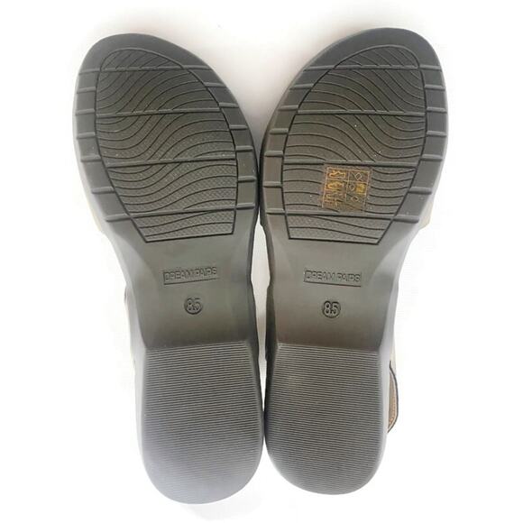 Dream Pairs Closed Toe Sandals Women's 8.5 Taupe Arch Support Comfort Cork NWT - Picture 11 of 12